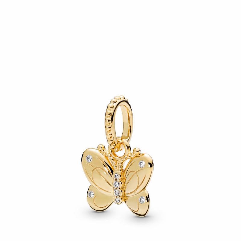 Pandora Shine™ Decorative Butterfly Pendant NZ Sale, 18ct Gold Plated (846910-RNZ)